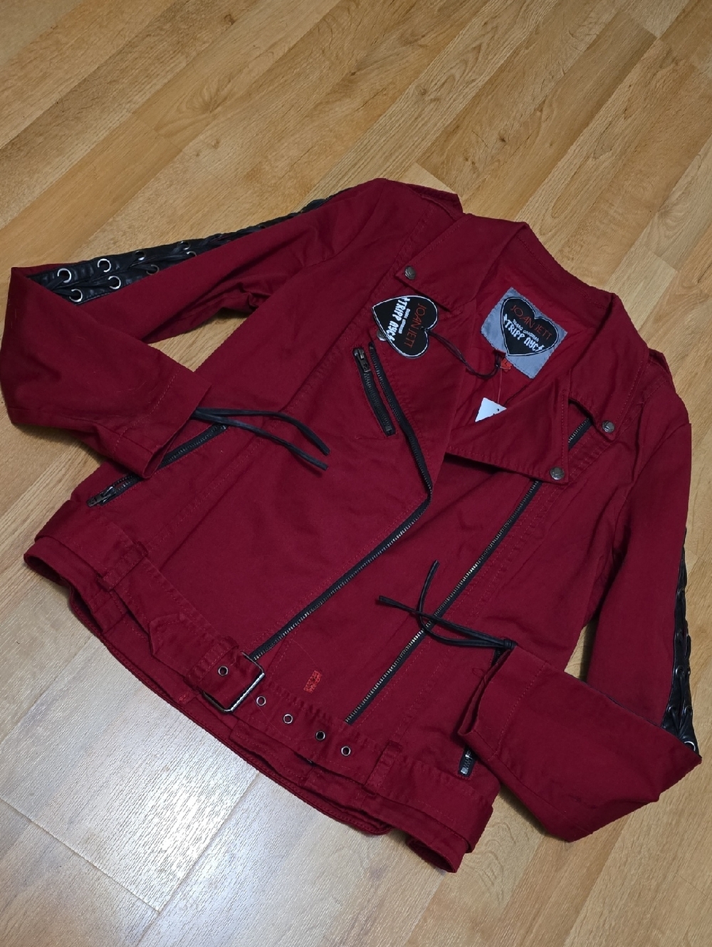 Hot Topic TRIPP Joan Jett Moto Jacket NWT Sz L - Picture 3 of 9